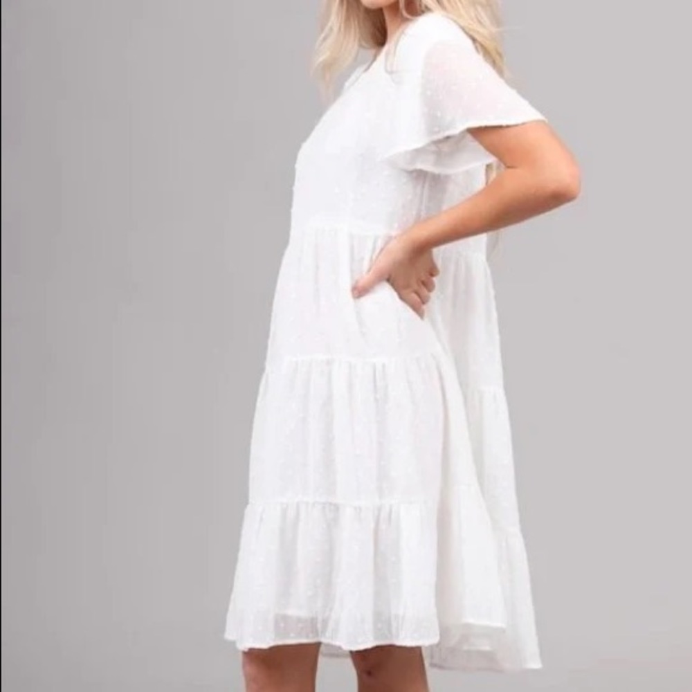 Mikarose | White Swiss Dot Dress